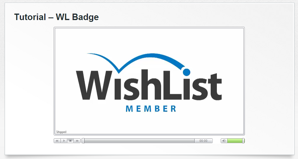 WishList Badge Tutorial