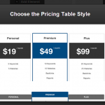 OptimizePress Pricing Tables Options