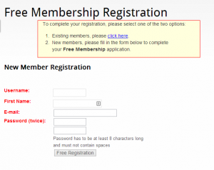 Wishlist Member Registration Form - Old