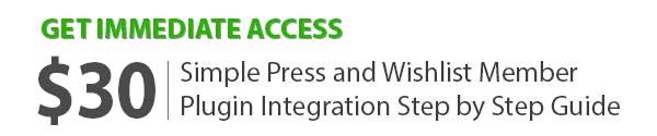 Simple Press and Wishlist Member Plugin Integration Step by Step Guide