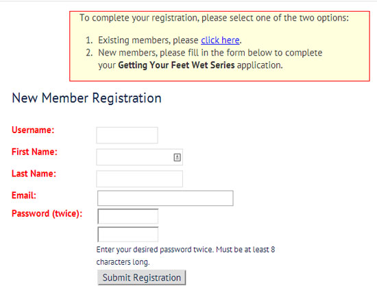 Old Wishlist Member Registration Form