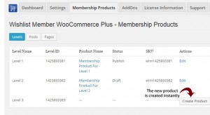 Create New Membership Products in One Click