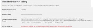 Wishlist Member API Testing Error