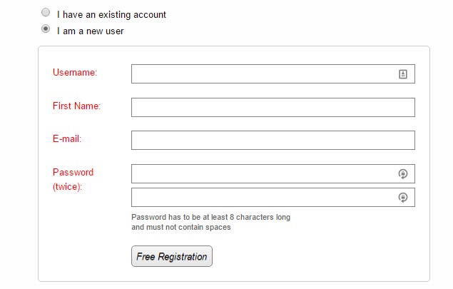 Default Wishlist Member Registration Form